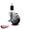Service Caster 3.5'' Maroon Poly Swivel 1-1/2'' Expanding Stem Caster with Brake SCC-EX20S3514-PPUB-MRN-TLB-112 - alternate 4